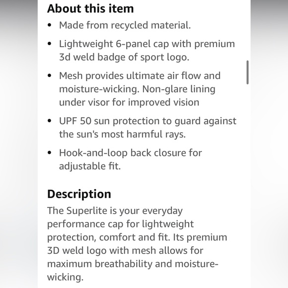 Adidas “Superlite” unisex moisture-wicking baseball hat, very good condition - Picture 2 of 6